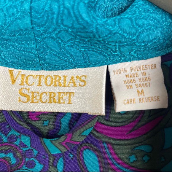 VICTORIA'S SECRET Gold Label Floral Paisley Kimono Dressing Robe size medium - Picture 6 of 6